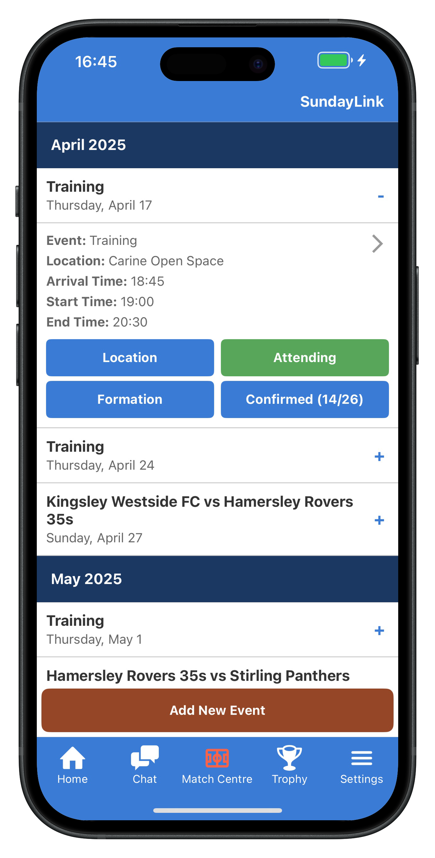 Match Centre